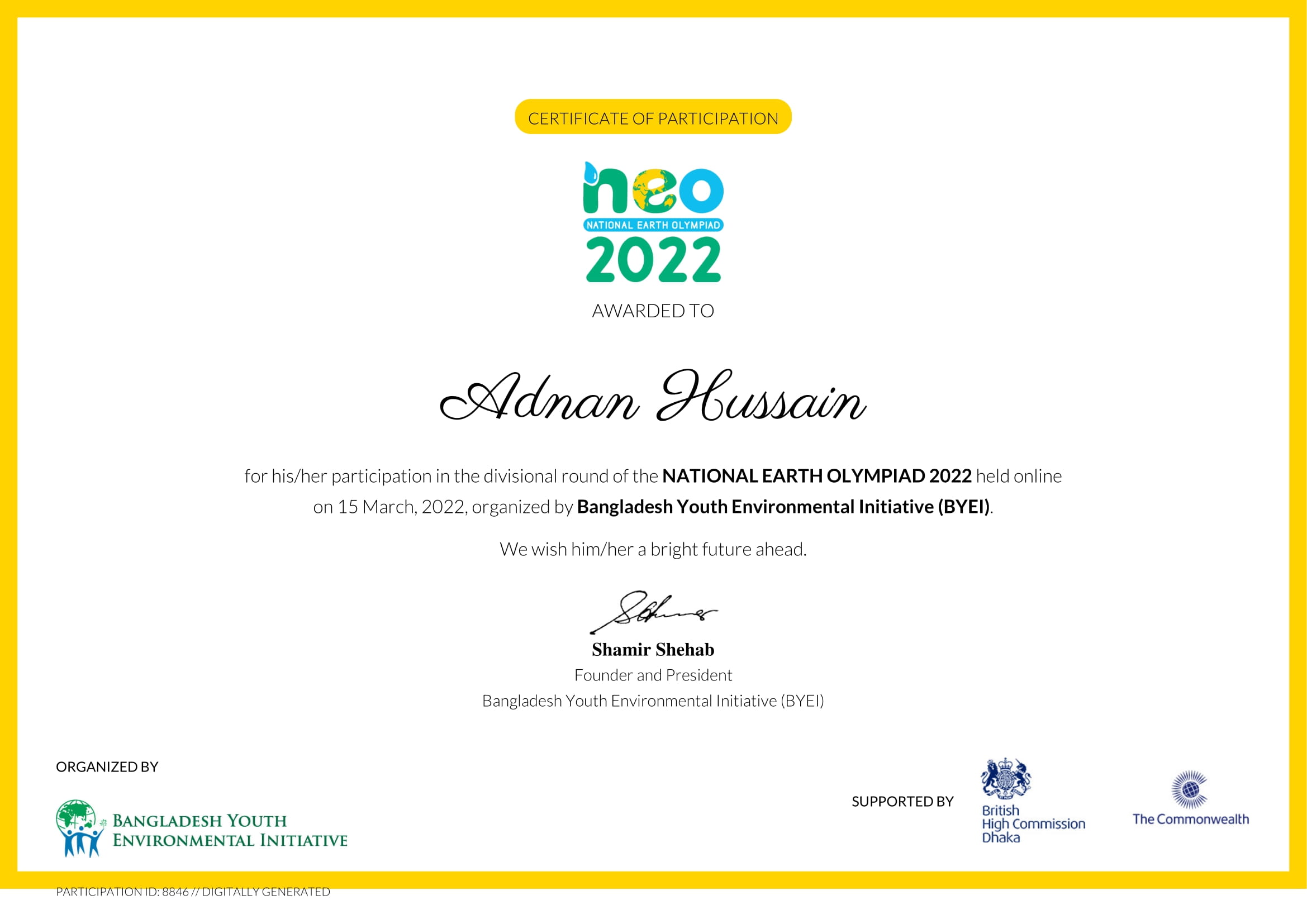 NEO-2022 Acievement